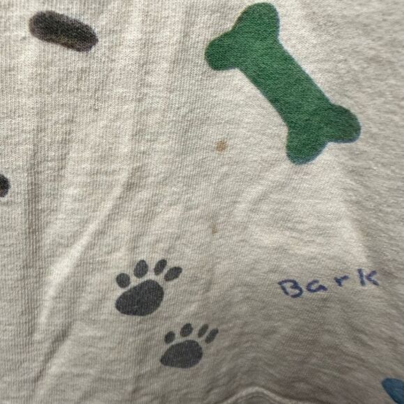 Vintage 90s Bow Wow Wow Allover Print Raglan Shirt Large Size - Picture 7 of 8